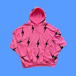 Aviator Nation Pink Bolt Stitch Repeat Hoodie
